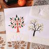 6 Pcs Tree Stencils Cartoon Leaf Stencils Hollow Out Drawing Templates for DIY Projects Reusable Painting Template