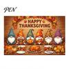 Family Gathering Autumn Celebration Decor 70 x 45 Inch Fall Pumpkin Backdrop, Harvest Gnome Decorative Scene for Party Scarecrow Photography