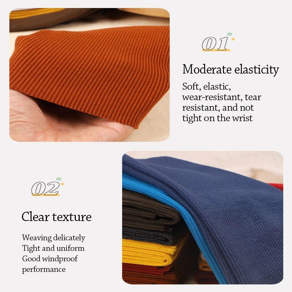 Stretchy Knit Rib Cuff Elastic Tubular Rib Knit Fabric Sewing Accessories Jacket Sewing  Adult Kids