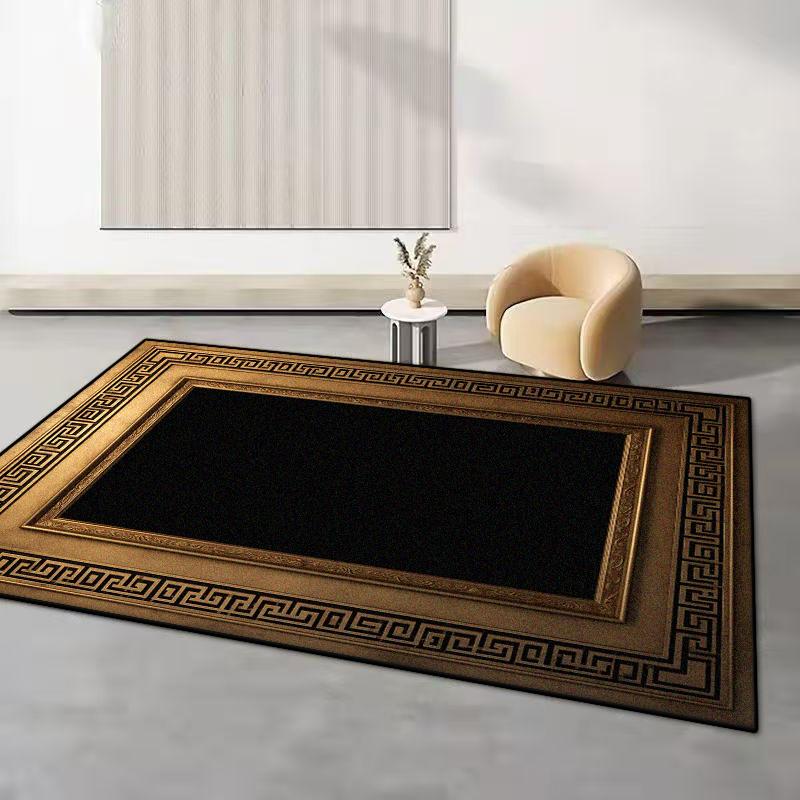 Retro Style Washable Carpets for Living Room Bedroom Rug Ins Soft Fluffy Bedside Rugs Short Plush Large Area Mats Lounge Office