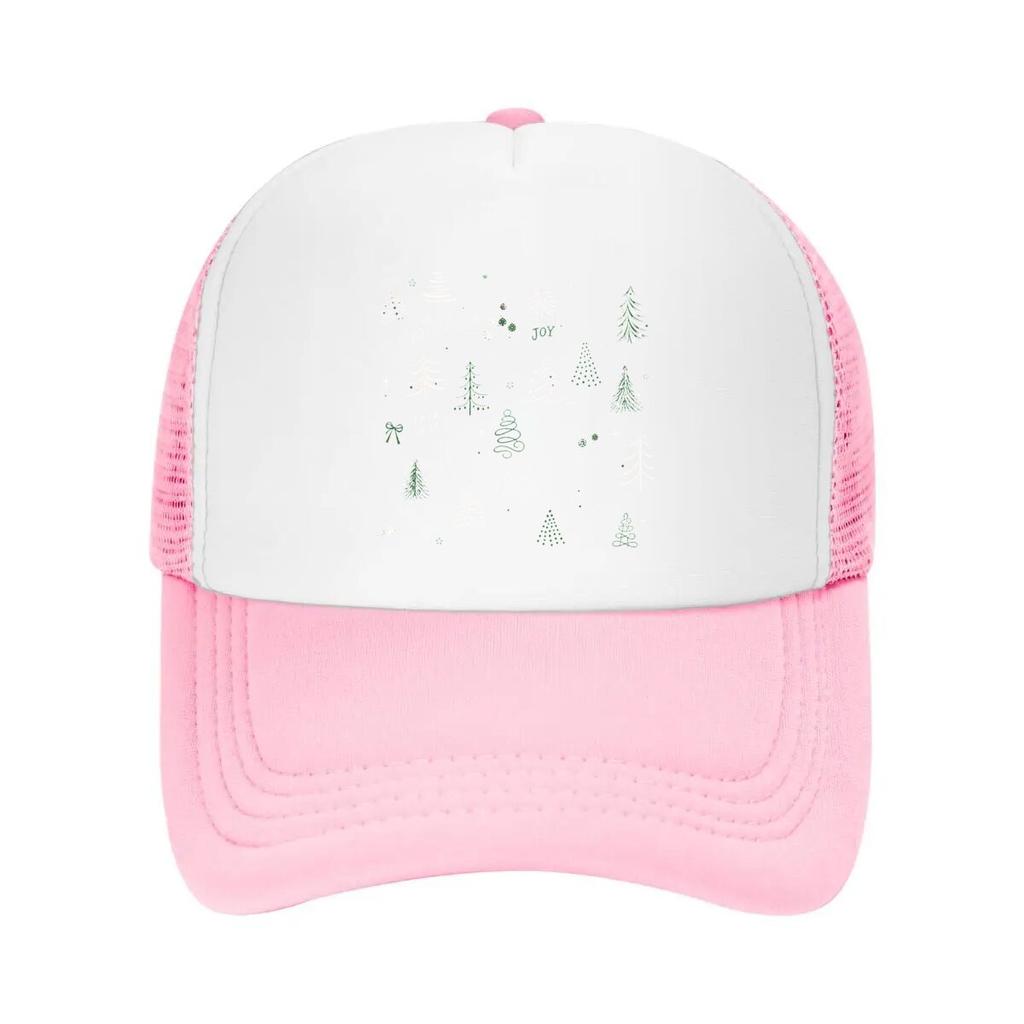 Whimsical Christmas Tree Doodle Patt Mesh Baseball Cap Casual Hat Outdoor  For Womens Unisex FeUnisex
