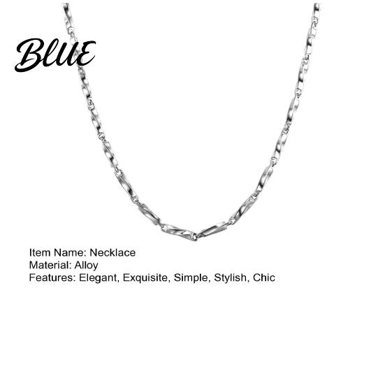 Stylish No Pendant Necklace Men's Chain with Mobius Ring Thin
