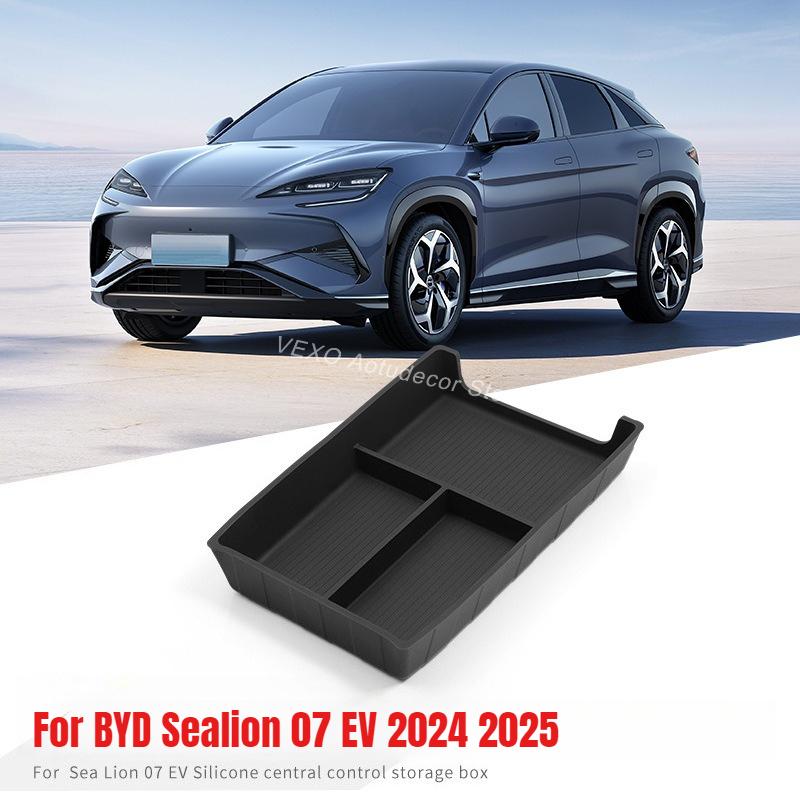 For BYD Sealion 07 EV 2024 2025 Car Center Console Lower Storage Box Organizer Case Interior Compartment Tray Auto Accessories