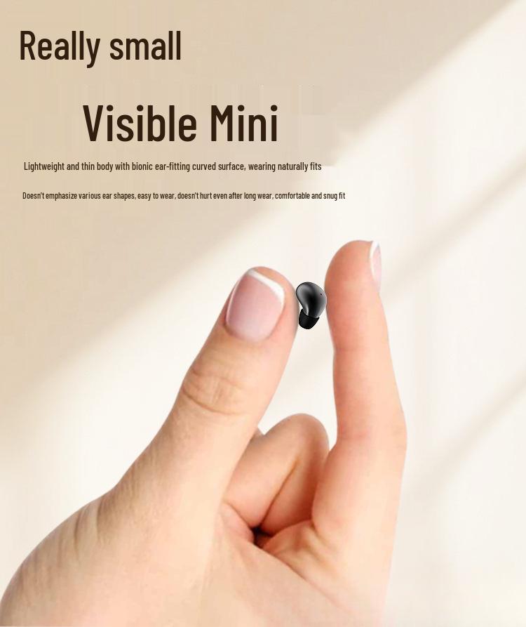 Wireless Mini In-Ear Headphones with Deep Bass and Extended Battery Life for Comfortable Sports Use