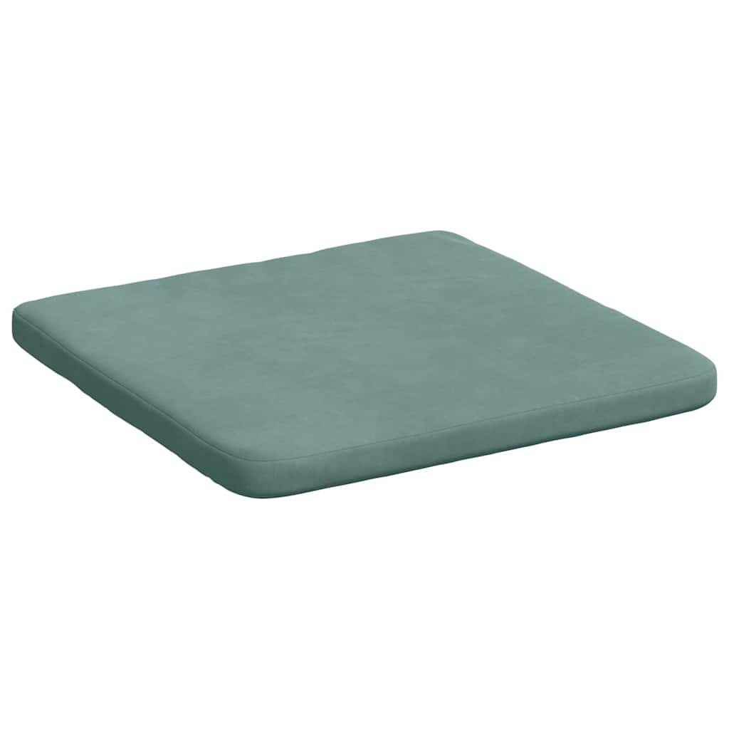 Seat Cushion Set 4 pcs Teal Green 40 x 40 x 3 cm Velvet