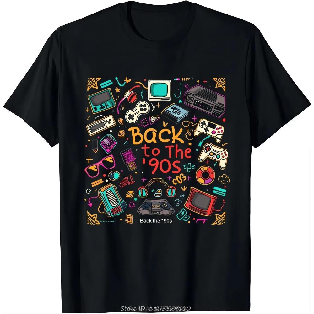 Kids Vintage Retro Back To 90's Graphic Design T-Shirt Camisas O-Neck Oversized Unisex Tshirt Men's Clothing Fitness Tshirt