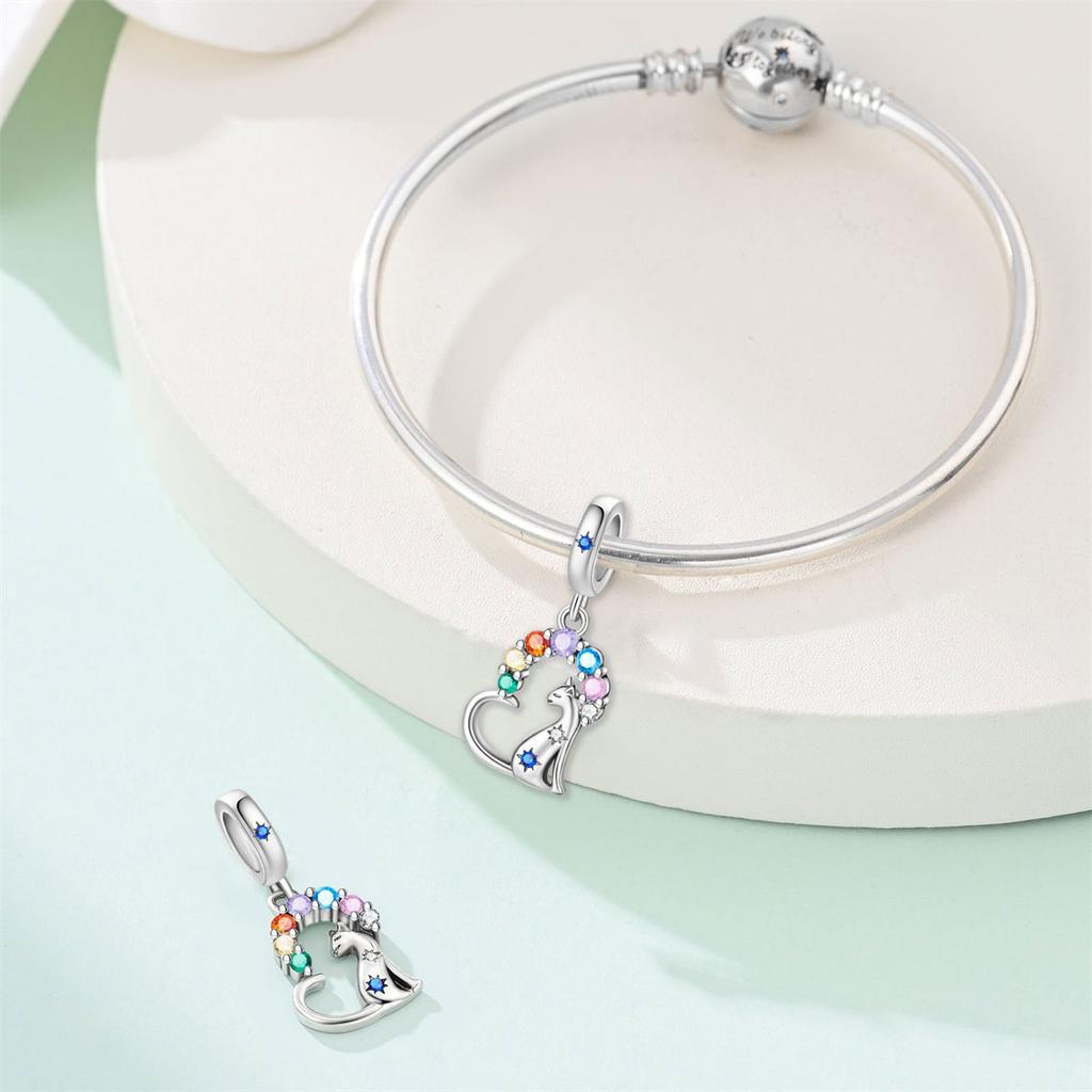 Colorful Copper Colorful Gem Clip Ferris Wheel Tree Of Life Lotus Charm Suitable For Do-It-Yourself Fashion Bracelet Necklace Birthday