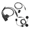 Motorcycle Headset Mic Kit with Adapter Walkie Talkie Helmet Earpiece for Baofeng UV 9R PLUS