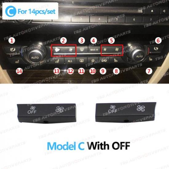 Dashboard Air Condition A/C Heater Button For BMW 5 Series F10 F11 F18 2010-2017