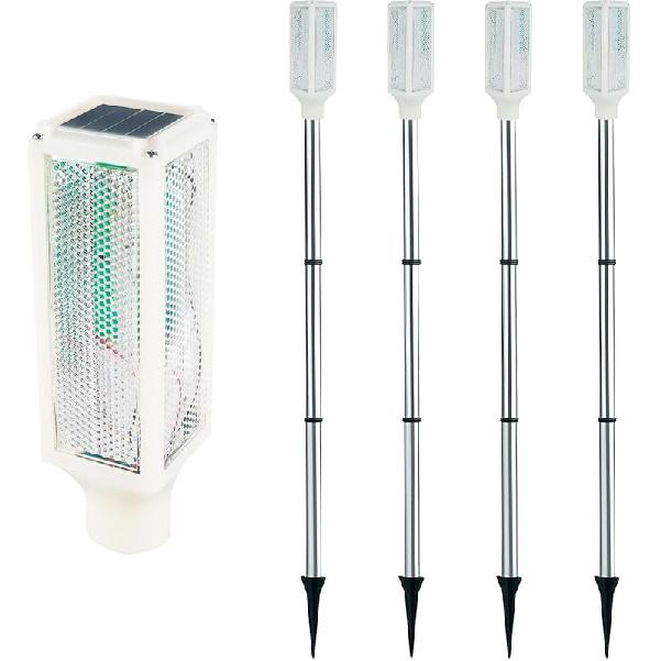 Aolyty Solar Lights Outdoor, Waterproof Driveway Markers Reflective, Warning Flash Light with 2 Lighting Modes, LED Solar Light 4 Pack for Parking