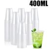 400ML  12oz 100 Cups TPE Plastic Coffee Cups Clear, Disposable Cups for Tea,smoothies Sodas and Mixed Drinks