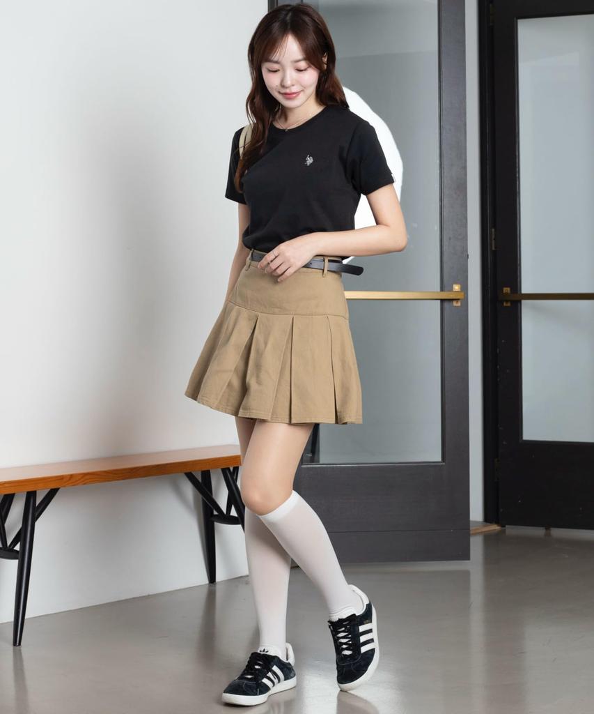Custom-made U.S. POLO ASSN. T-shirt, Short-sleeved, Compact, Top, Shirt, Short-sleeved Clothing, Summer Wear, Spring Wear, Women's, Size L, Black.