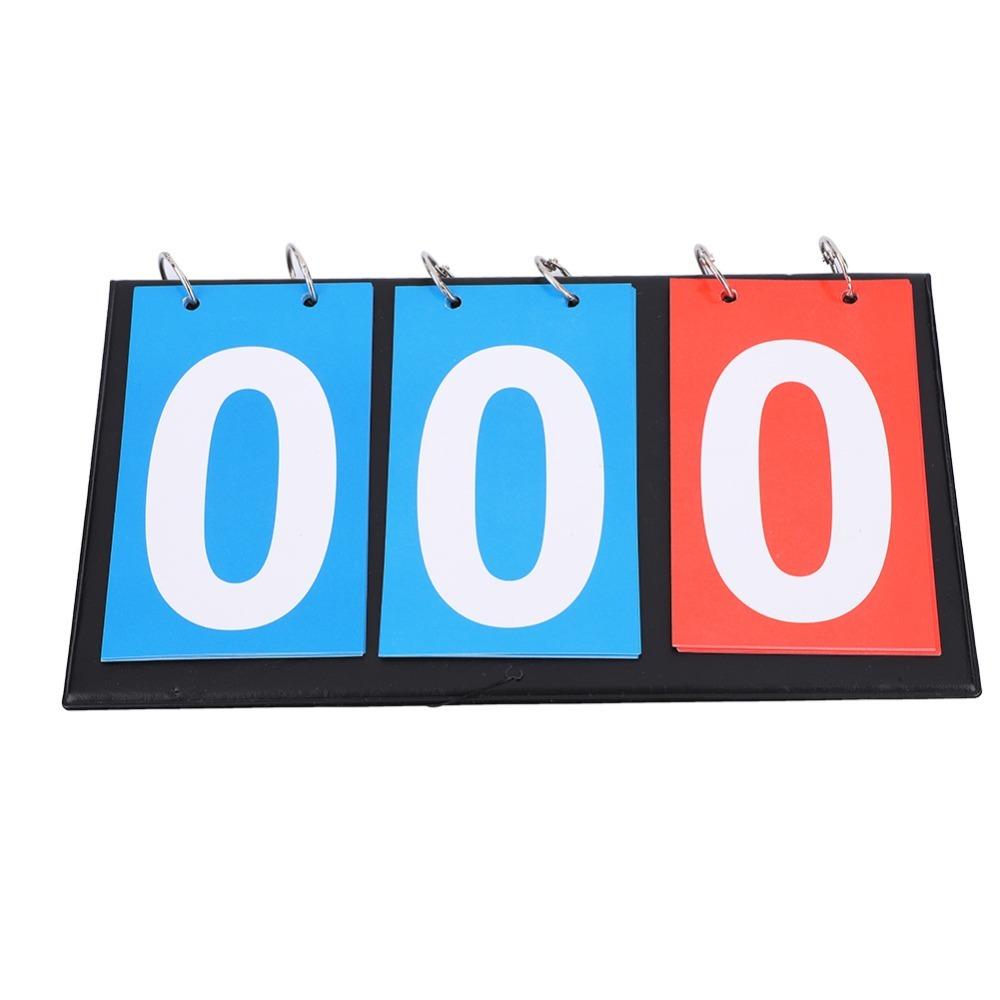 2-Digit Portable Flip Scoreboard 4-Digit Double-Sided Display Easy Flip Score Keeper  Score Keeper