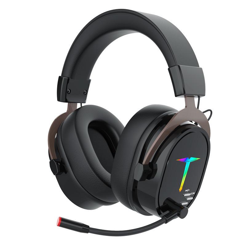 Dual-Mode Wireless Gaming Headset with Mic: 2.4G & Bluetooth for PC and Mobile.