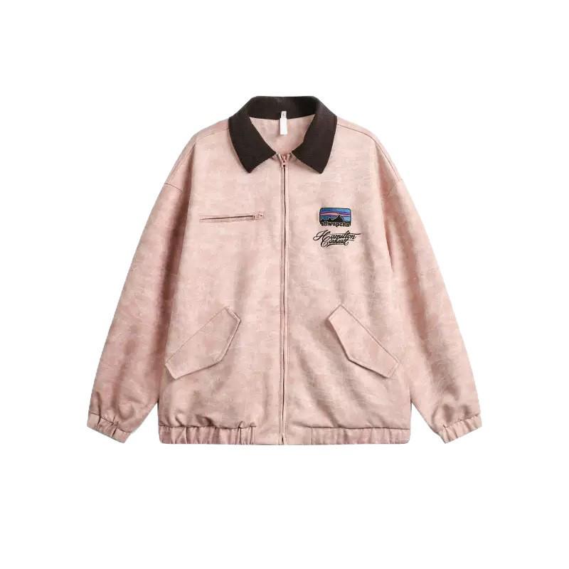 Women's Retro Baseball Jacket: Spring/Autumn Loose-Fit Pilot Design