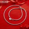 925 Sterling Silver Simple Snake Bone Necklace - Banquet Gift Jewelry