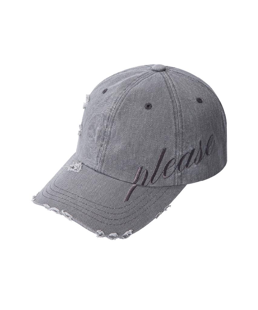 Peullijeunopallou Ran Distressed Cap (Grey)