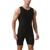 Combinaison Sauna Homme Gainant Body de Course Sweat à Fermeture Éclair Entraînement avec Short Maillot de Corps Fitness Musculation Combinaison d'Exercice Débardeur Combinaison
