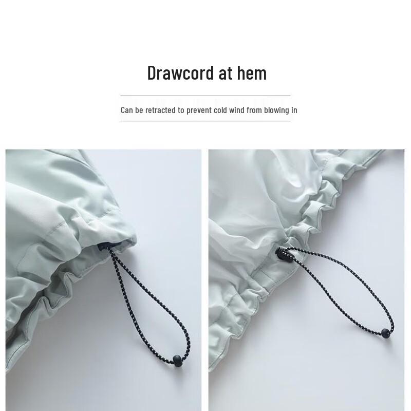 Women's Hooded Drawstring Zipper Outdoor Windbreaker Jacket