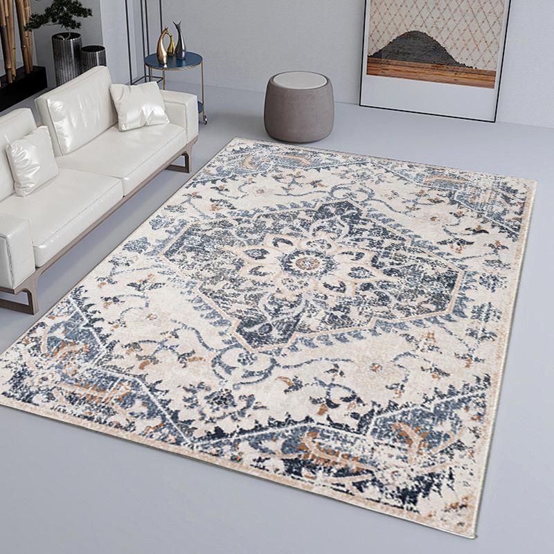Vintage Living Room Carpet Bedroom Living Room Coffee Table Carpet Household Dirt Resistant and Non Slip Carpet