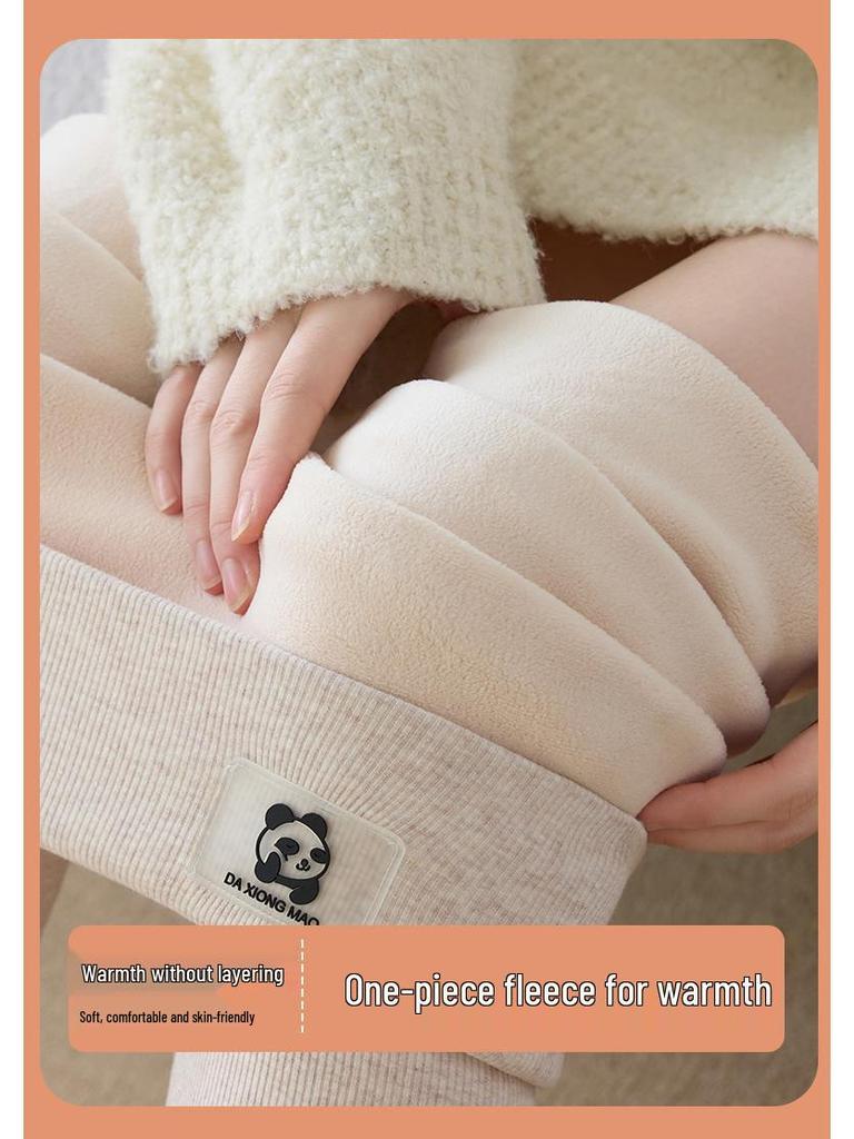 Women's 2025 High Waist Thick Fleece-Lined Cotton Wool Leggings for Winter