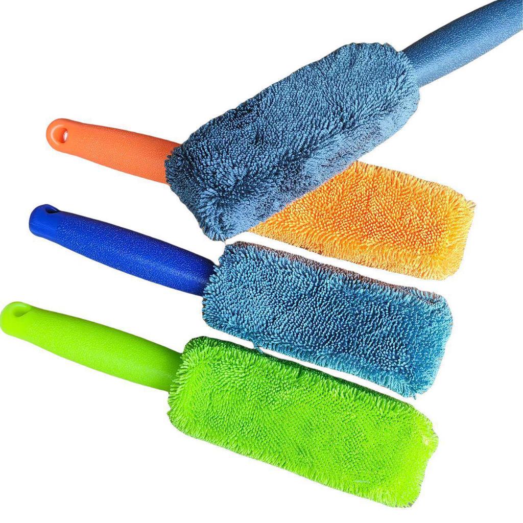 Car Wash Soft Bristle Brush - Gentle On Paint, Powerful Wheel and Tire Cleaner