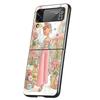 Hard PC Phone Case For Samsung Galaxy Z Flip 7 6 5 4 Black Cover For Galaxy Z Flip 3 Foldable Shockproof Capas Cartoon Girl Bags
