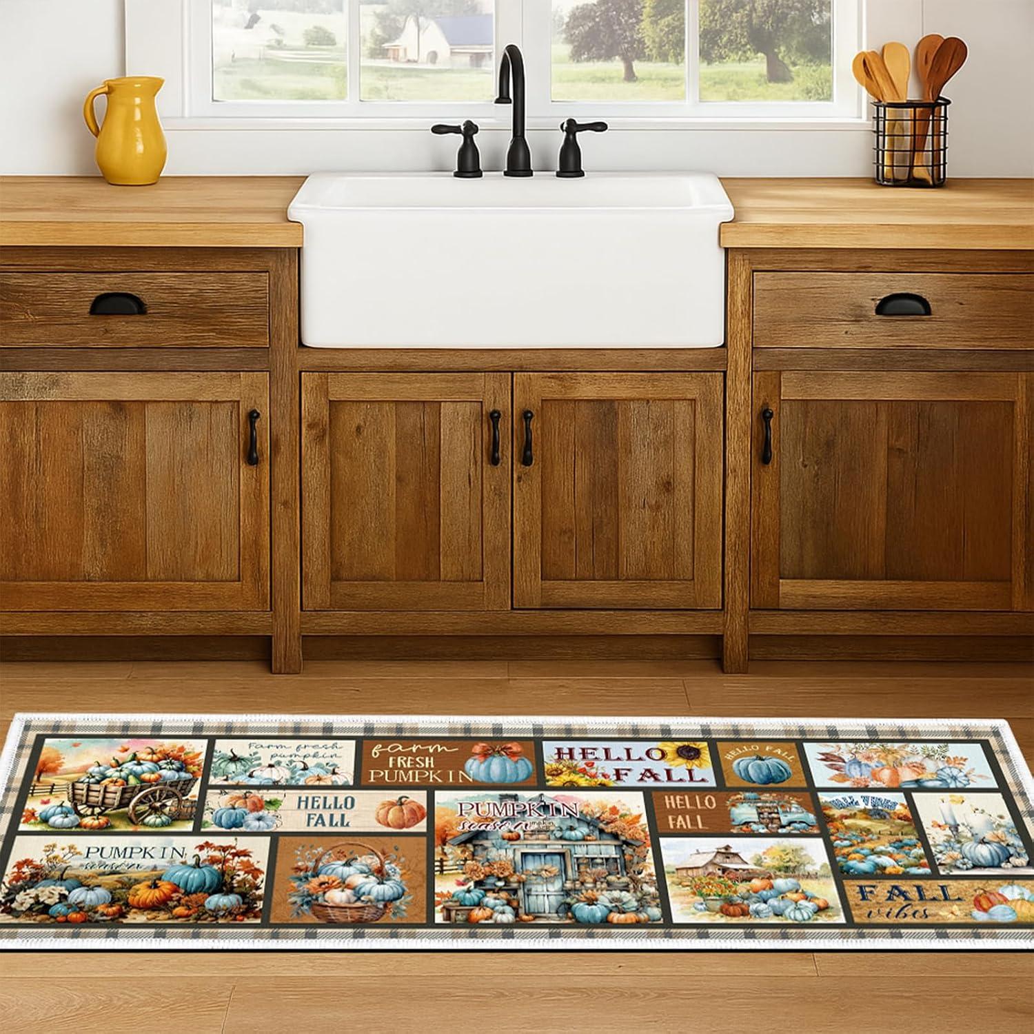 

Halloween Fall Kitchen Mats Kitchen Decor, Non Slip Mat With Runner Mats For Floor Cute Indoor Holiday Decor 1pc-40x60cm