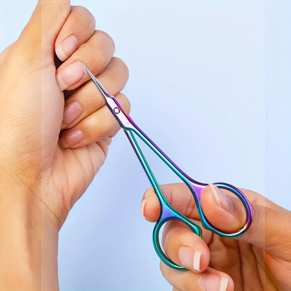 Präzisions-Nagelhautschere aus Edelstahl – Beidhändig bedienbarer 1er-Pack Nagelknipser mit gebogener Spitze, rutschfestem Griff für professionelle Maniküre und Pediküre