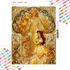 Disney 5d diamond painting, Belle diamond art painting diy handmade sticker gift, home decoration painting