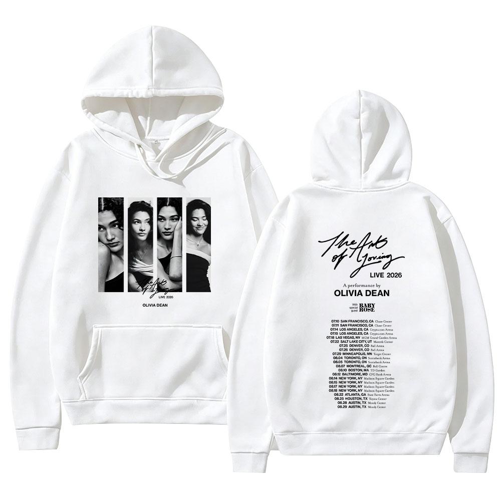 Olivia Dean The Art of Loving LIVE 2026 New Tour Dates Hoodies Y2K Aesthetic Print Pullovers Women Men Fashion Casual Sweatshirt