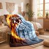 West Ham United Football Print Flannel Blanket Soft Warm Sofa Bed Throw Blanket For Home Office Bedroom