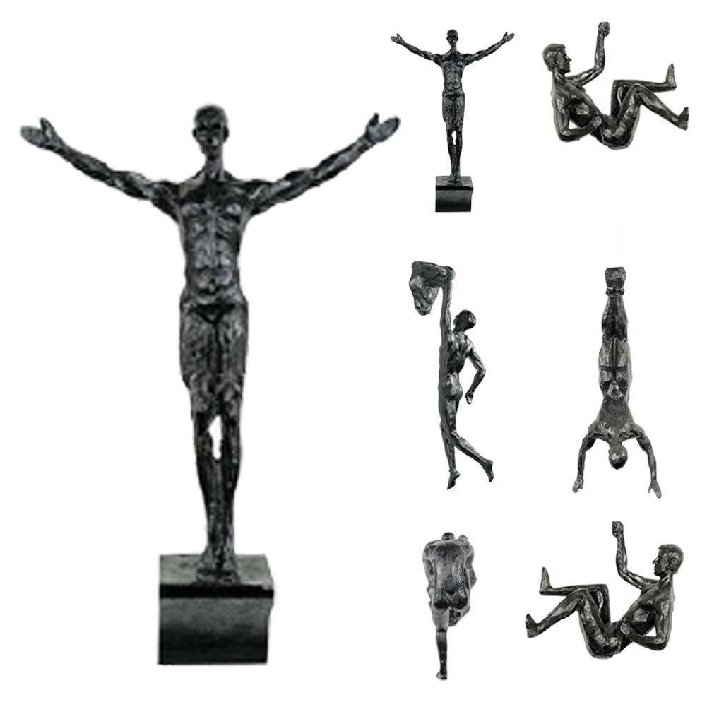 Sportler Klettern Mann Harz Hintergrund Wand Hängende Dekoration Skulptur Statue Figuren Präsentieren Dekor Retro Neue