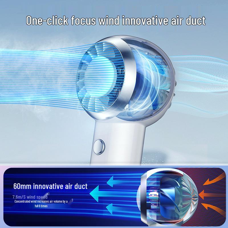 F3 Mini Handheld Climbing Fan: Portable Turbine, USB Rechargeable, High-Speed Desktop & Outdoor Use.