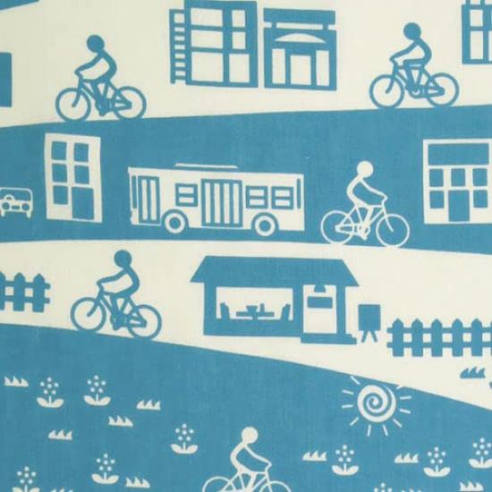 Dyeing Anbo Tenugui Authentic Dyed Cotton Tokuoka Made in Japan 35cm x 100cm "Cycling Blue" 100%