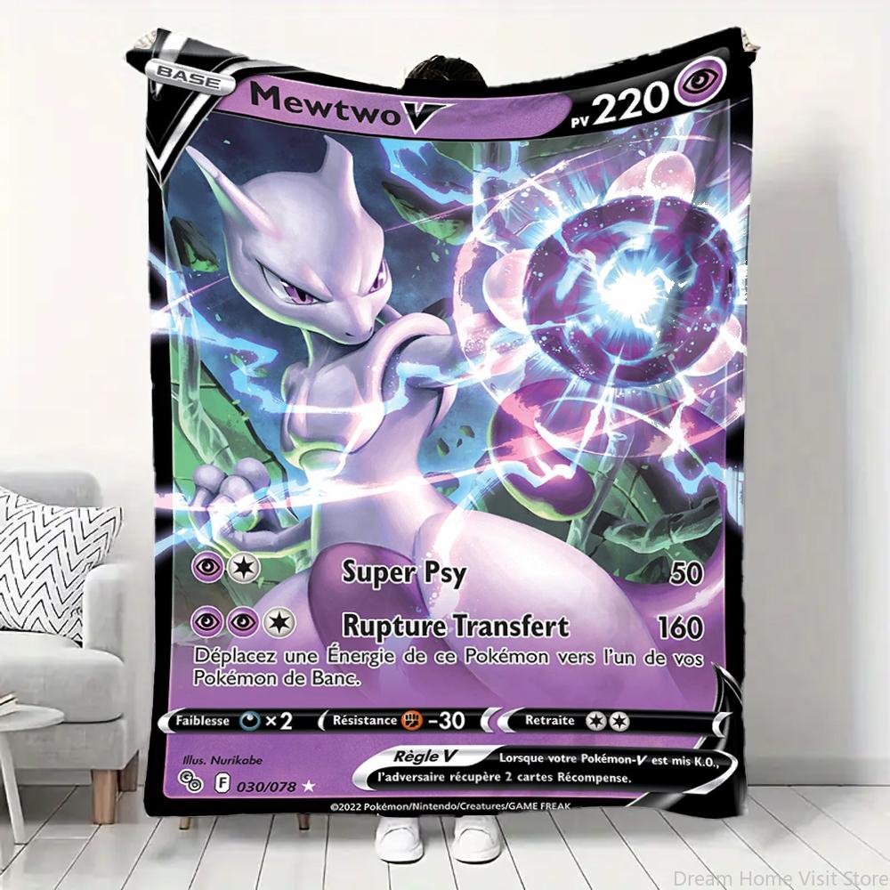 Pokemon Cartoon Kaart Pikachu Flanellen Deken Figuren Huis Bank Lunchpauze Dekens Kinderen Student Deken Slaaphoes Kinderen Cadeau