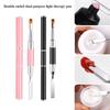 Werkzeug 2 IN 1 Gelpinsel & Picker Doppelseitiger Tragbarer Nagelpinsel und Spatel Doppelseitiger Gel-Nagelpinsel