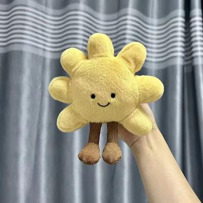 High Quality 13cm Yellow Sun Plushie Pendant Stuffed Cute Plush Toy for Girls Bedroom Decor Bag Car Key Chain Birthday Gifts