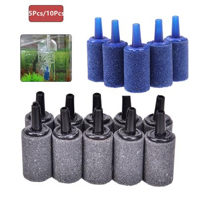5Pcs/10Pcs Aquarium Cylinder Shape Air Stone Mineral Bubbles Release Fish Tank Punp Airstone Aeration Aerator Accessories
