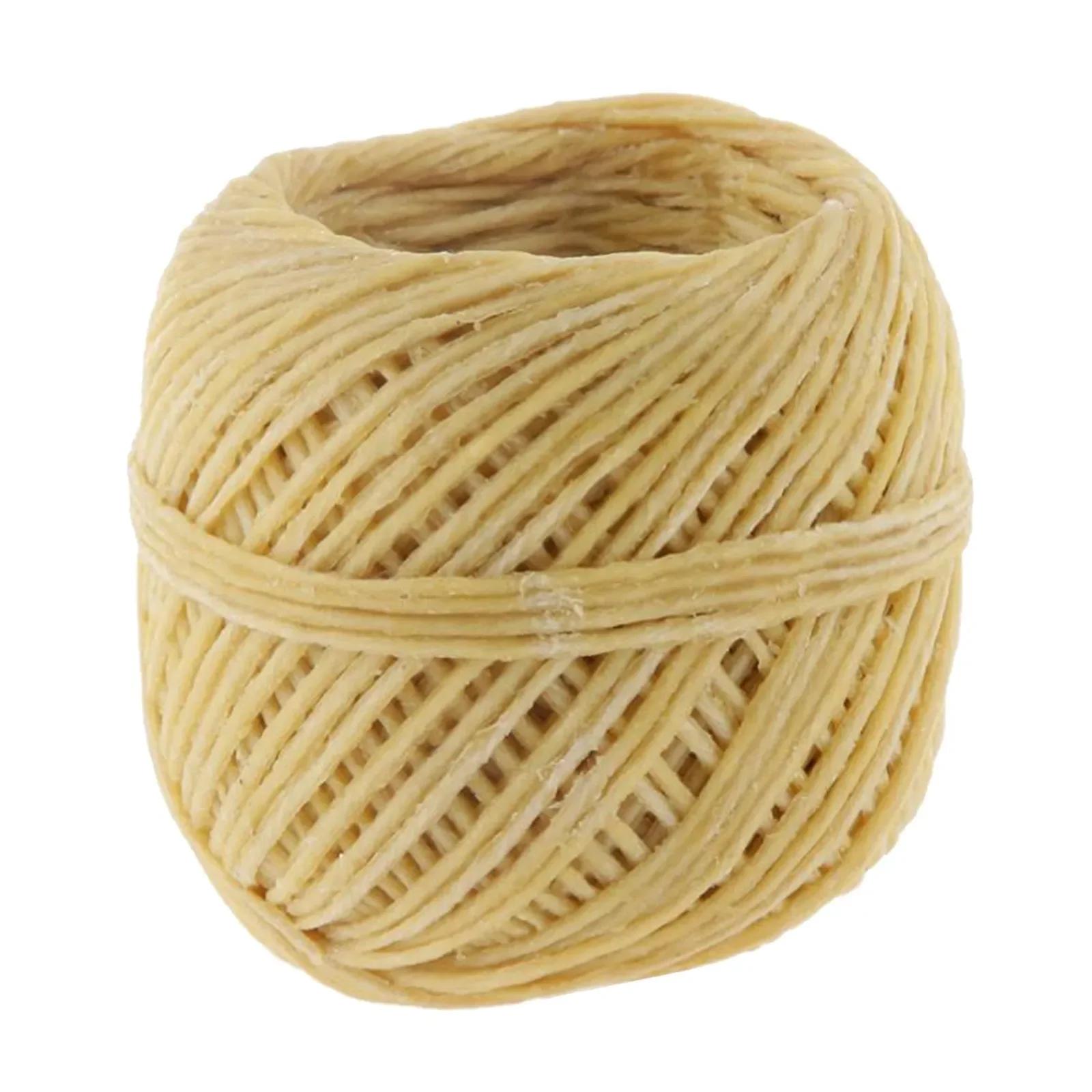 

1Roll Beeswax Wicks Organic Hemps Wicks 33 FT Coated Natural Beeswax For Candle Making DIY Ignition Ropes Thread Cord Auxiliary світло-коричневого кольору