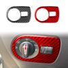 Real Soft Carbon Fiber Sticker LHD RHD Car Headlight Switch Frame Trim For Seat Leon 2005 2006 2007 2008 2009 2010 2011 2012