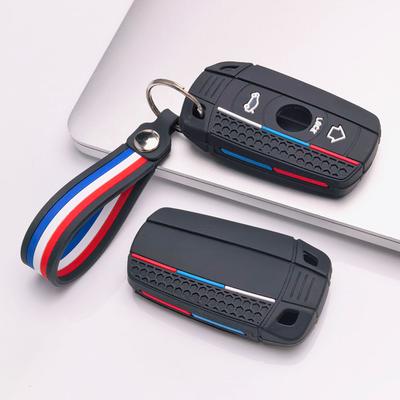 Pokrowiec na kluczyki do BMW E90 E91 E92 E93 z breloczkiem Ochrona przed zarysowaniami Odporna na wstrząsy Miękka tekstura uchwytu Reagujące przyciski Dotyk