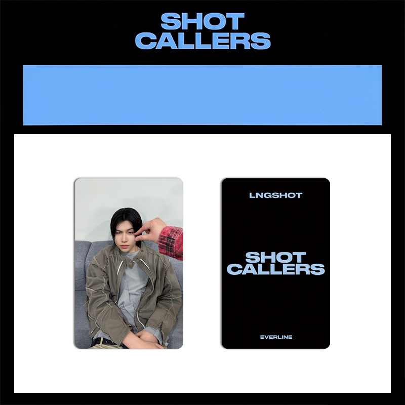4 Pezzi/8 Pezzi Un Set LNGSHOT 1° Mini Album SHOT CALLERS PE Card EVERLINERYUL WOOJIN LOUIS OHYUL Souvenir per Fan Cartoline Cosplay