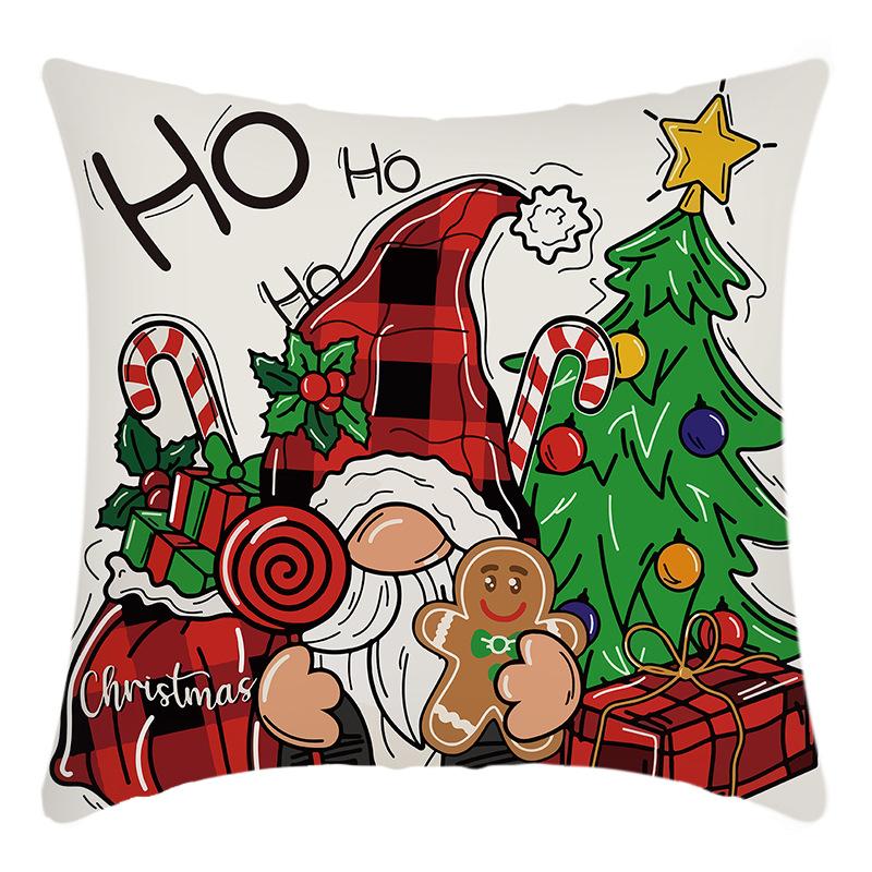 

Новая Рождественская наволочка с принтом Рождественской елки, Санта-Клауса, украшение дома, праздничная наволочка 45 * 45Cm pillowcase