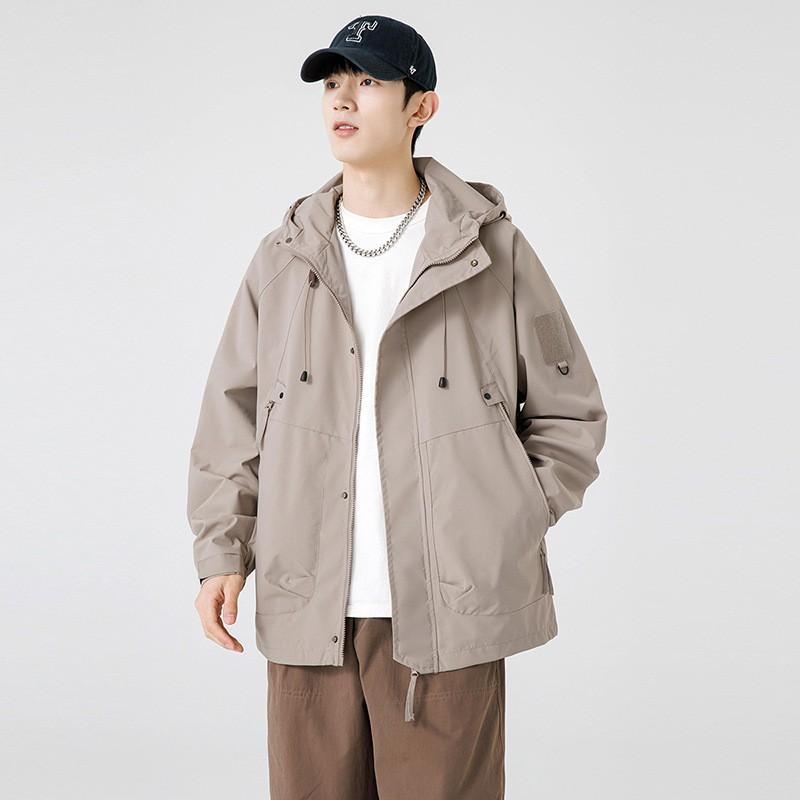 Veste Outdoor Imperméable Coupe-vent Unisexe Randonnée Camping Vélo Course en sentier Léger Respirant Imperméable