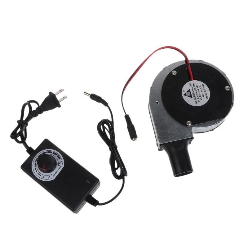 12V Powered Outdoor Cooking BBQ Fan Charcoal Blower Portable Barbeque Air Blower for Barbecue Camping Hiki