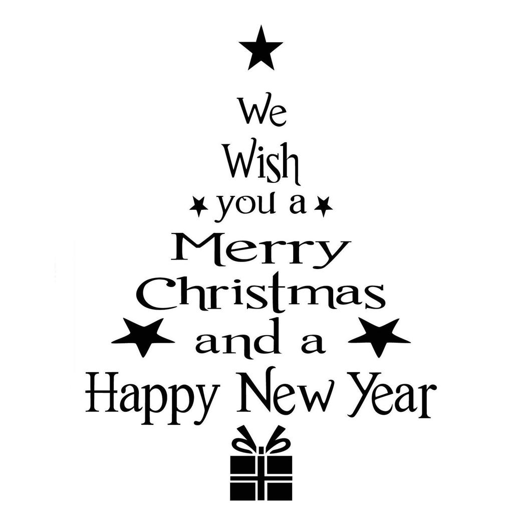 Christmas Tree Wall Stickers Letter Vinyl Wall Decal Creative Wall Sticker Removable Art Wall Paper For Bedroom Living Room 