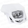 Headlight Cowl Motocross Street Headlamp Front Mask Motorcycle Dirt Bike Light Cowl Off-Road (White)