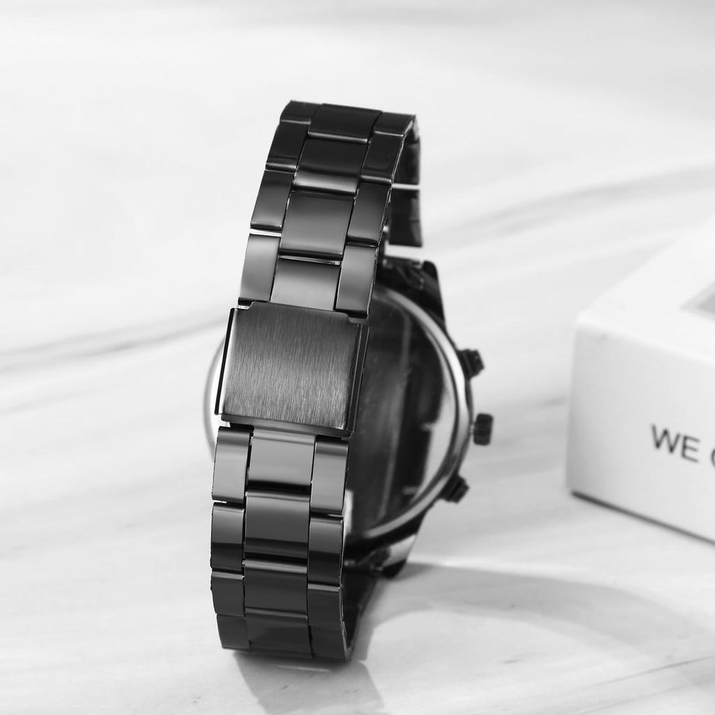 Men's Waterproof Analog Watch, Black: Luminous Star and Moon Display, Quartz Movement, Simple and Stylish, Men's Fashion Accessory - Perfect Gift for