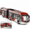 1:32 Articulated Double Section Bus Toy Car Diecast Coach Model Pull Back Doors Openable Sound Light Collection Gift Kid Boy